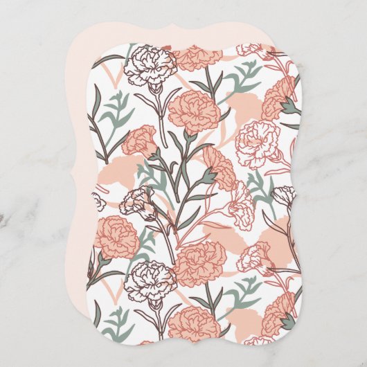 Natur Inspiriert Blütenmuster: Muster der Blume Ca Einladung (Vorne/Hinten)