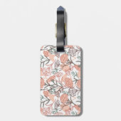 Natur Inspiriert Blütenmuster: Muster der Blume Ca Gepäckanhänger (Rückseite vertikal)