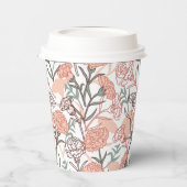 Natur Inspiriert Blütenmuster: Muster der Blume Ca Pappbecher (Links)