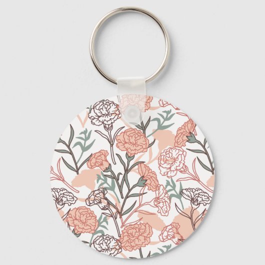 Natur Inspiriert Blütenmuster: Muster der Blume Ca Schlüsselanhänger (Vorderseite)