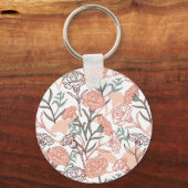 Natur Inspiriert Blütenmuster: Muster der Blume Ca Schlüsselanhänger (Rückseite)