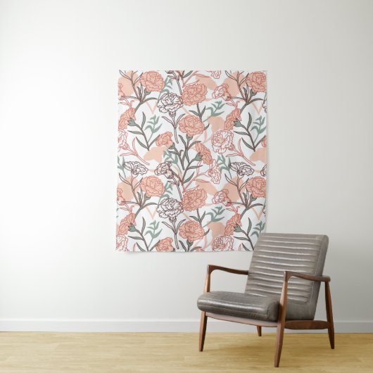 Natur Inspiriert Blütenmuster: Muster der Blume Ca Wandteppich (Beispiel)