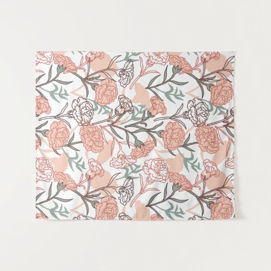 Natur Inspiriert Blütenmuster: Muster der Blume Ca Wandteppich (Vorderseite (Horizontal))