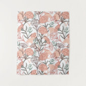 Natur Inspiriert Blütenmuster: Muster der Blume Ca Wandteppich (Vorderseite)