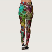 Natur Inspiriert Paint Spritzer Rainbow Abstrakt Leggings (Rückseite)