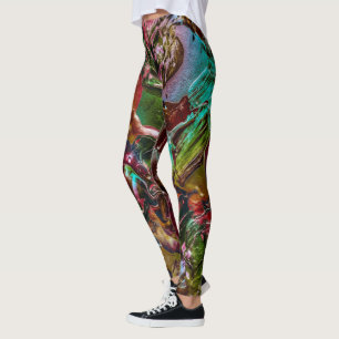 Natur Inspiriert Paint Spritzer Rainbow Abstrakt Leggings