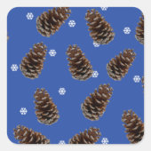 Natur Inspiriert Pinecone-Geschenk-Tag Quadratischer Aufkleber (Vorderseite)