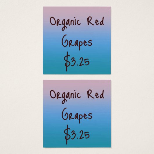 Natur Inspiriert Preisschilder (Vorne & Hinten)