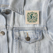Natur Inspiriert Radlerin - Boho Biking Button (Beispiel)