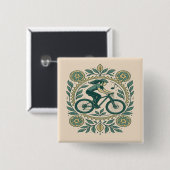 Natur Inspiriert Radlerin - Boho Biking Button (Vorne & Hinten)
