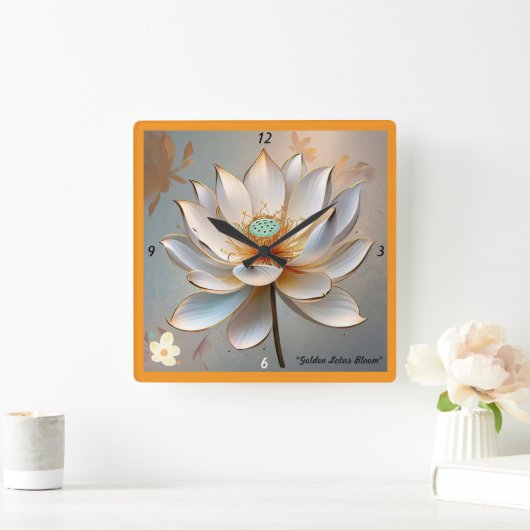 "Natur Inspiriert Ruhe" Quadratische Wanduhr (Zuhause)