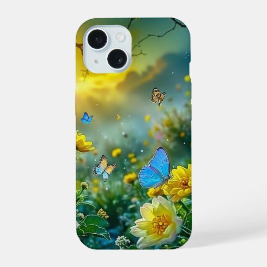 Natur iPhone 15 Hülle (Rückseite)