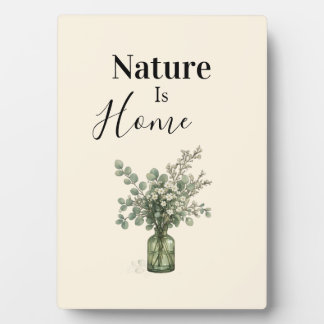 Natur ist Heimat Botanisches Schild Fotoplatte