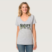 Natur ist mein Kurangebot Hanes Nano V-Neck T - Sh T-Shirt (Vorderseite Vollansicht)