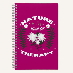 Natur ist meine Art von Therapie Florales Sommerde Notizblock