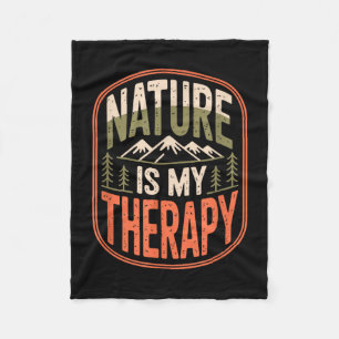Natur ist Therapie Wandern Camping Berg Fleecedecke