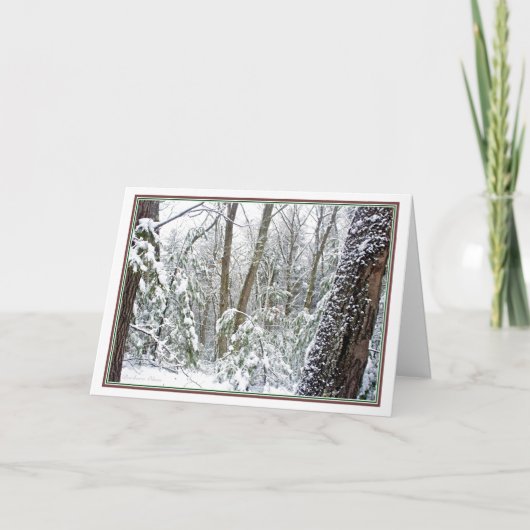 ***Natur: Jede Jahreszeit leben: Waldenteich Feiertagskarte (Vorderseite)