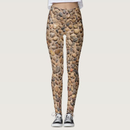 Natur-Kiesel entsteint Foto Leggings