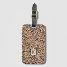 Natur-Kiesel entsteint Foto mit Monogramm