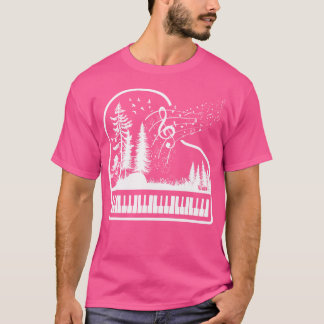 Natur Klavier Pianist Violinschlüssel Musiknoten T T-Shirt