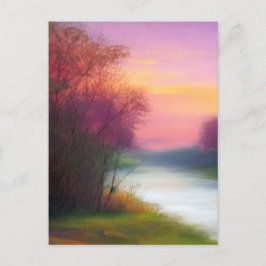 Natur Kunst: Am Fluss entlang Postkarte