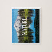 Natur Landschaft Puzzle | Berg, Bäume & See (Vertikal)