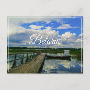 Natur Landschaft Szenerie See Himmel Belarus Postk Postkarte