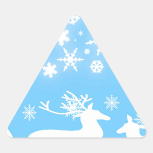 Natur Landschaften Jahreszeiten Winter Schneeflo Dreieckiger Aufkleber