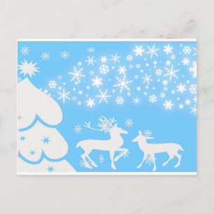 Natur Landschaften Jahreszeiten Winter Schneeflo Postkarte