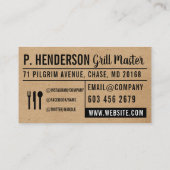 Natur | Layout | GRILLEN Visitenkarte (Rückseite)