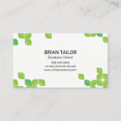 Natur | Leaf Pattern Visitenkarte (Rückseite)