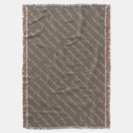 Natur-Lieben werfen Sie Decke (Vorderseite Vertikal)