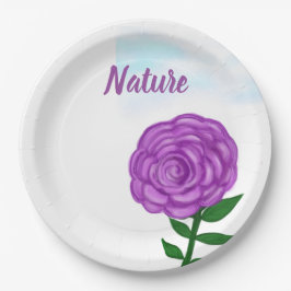 Natur Lila Blume Pappteller