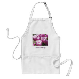 Natur Lila Tulips Schürze Sonnige Seite Up! Floral