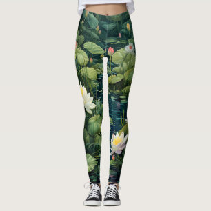 Natur Lotus Water Lily Pond Landschaft Leggings