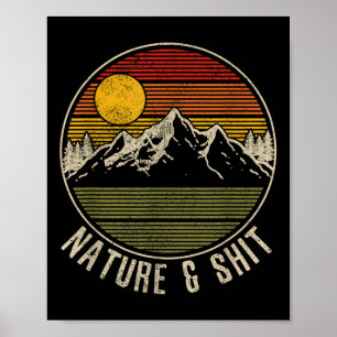 Natur & - Lustige Vintage-Berge Wandern Lager Poster