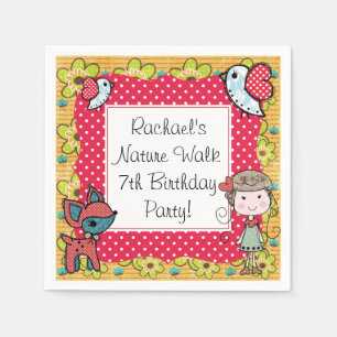 Natur-Mädchen-Wegwerfpapierservietten Serviette