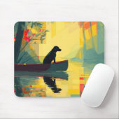Natur Minimalist Black Labrador Kanu Mousepad (Mit Mouse)