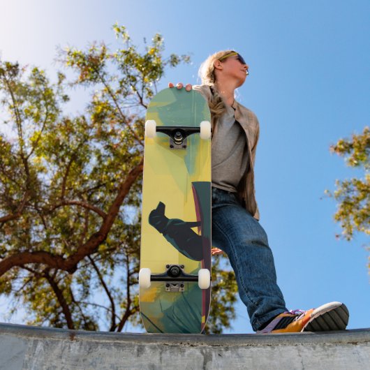 Natur Minimalist Black Labrador Kanu Skateboard (Außenbereich 1)