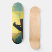 Natur Minimalist Black Labrador Kanu Skateboard (Vorderseite)