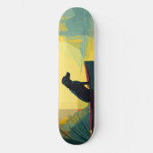 Natur Minimalist Black Labrador Kanu Skateboard (Vorderseite)
