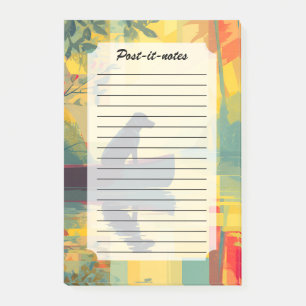 Natur Minimalist Schwarzer Labrador Kanu Post-it Klebezettel