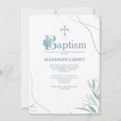 Natur Minimalistische Taufe Einladung (Vorderseite)