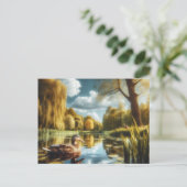 Natur mit Ente Postkarte (Stehend Vorderseite)