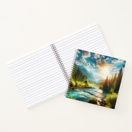 Natur mit Fluss Notizblock (Innenseite)