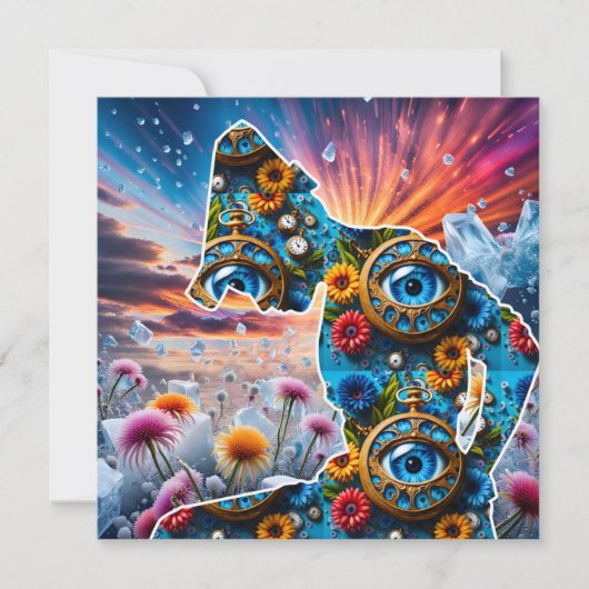 Natur mit Zeit Feiertagskarte (Vorderseite)