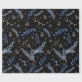 Natur Modernes botanisches Weihnachtsgeschenk Geschenkpapier (Flach)