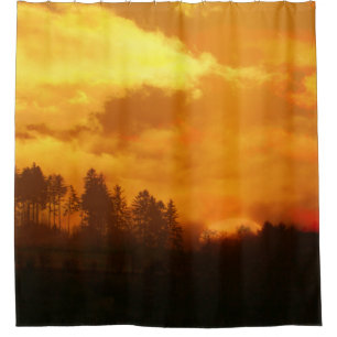 NATUR MORGEN SONNENAUFGANG DUSCHVORHANG