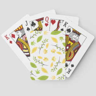 Natur Muster Blätter Zeichnung Spielkarten