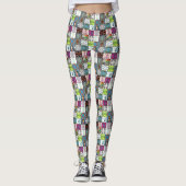Natur-Muster-Collage Leggings (Vorderseite)